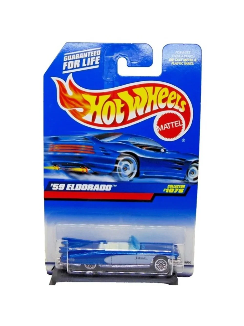 Vintage Die Cast Hot Wheels Mattel 59 Eldorado Car 1998 Collector 1078 Blue Whit